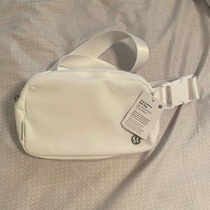 White lululemon belt bag